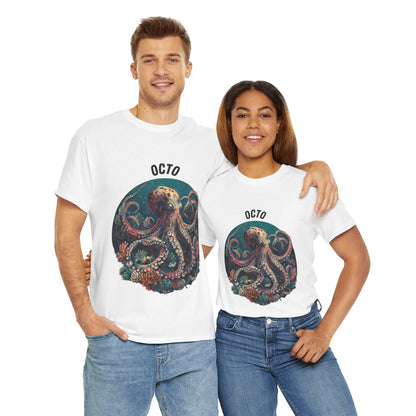 Octopus T-Shirt | Eco-Friendly Ocean Shirt | Marine Life Graphic Tee | Sea Lover Gift | Reef Conservation Clothing