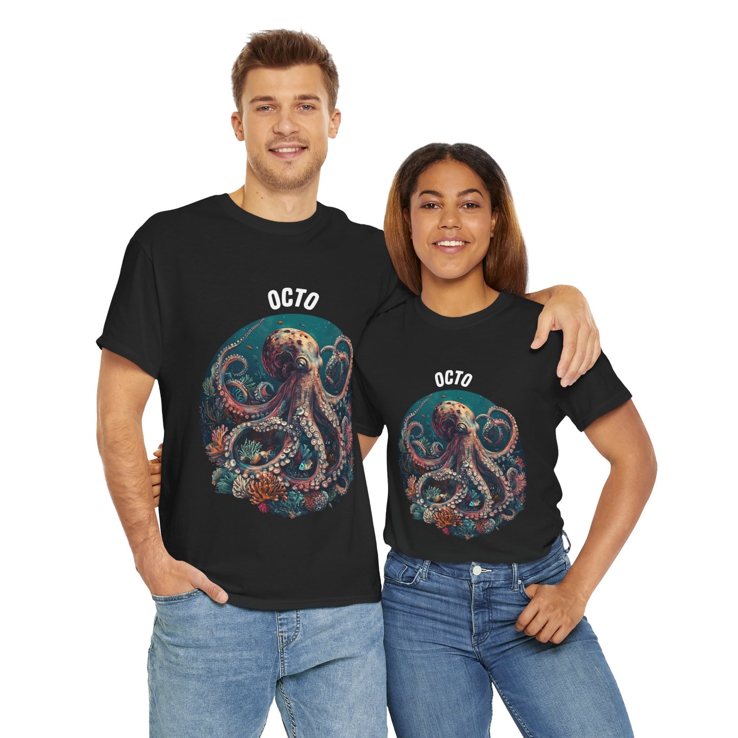 Octopus T-Shirt | Eco-Friendly Ocean Shirt | Marine Life Graphic Tee | Sea Lover Gift | Reef Conservation Clothing